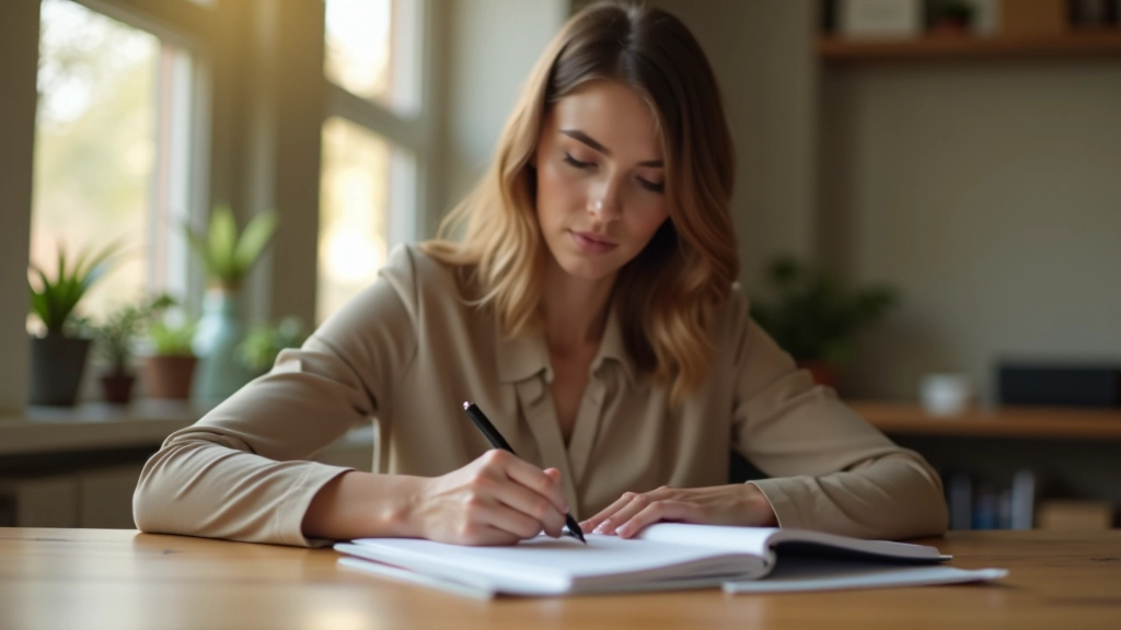 Pessoa criando rotinas positivas com planejamento e dedicação